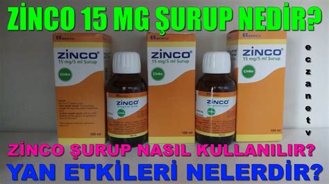 zinco 15 mg 5 ml şurup nedir